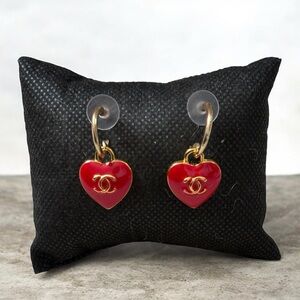 Upcycled Stamped Drop Earrings